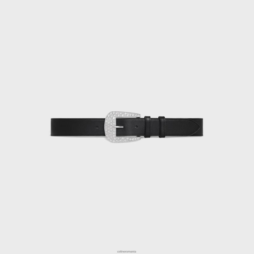 accesorii ro CELINE femei centura marco mare cu stras din piele de vitel vintage 8R6R601017