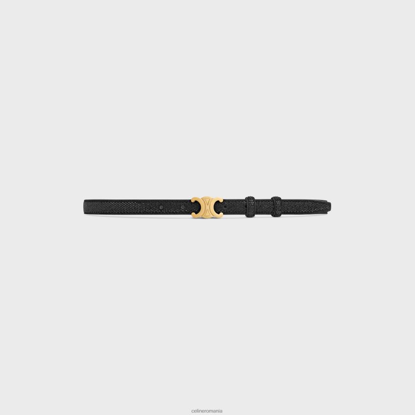 accesorii ro CELINE femei centura triomphe mica din piele intoarsa de vitel cu stras 8R6R601079