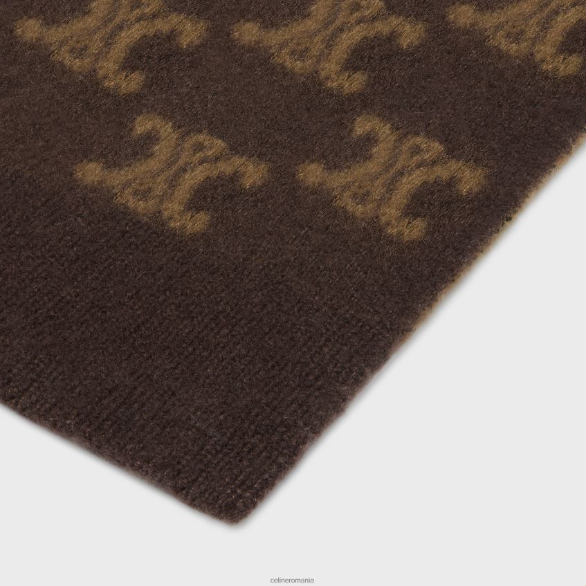 accesorii ro CELINE femei eșarfă din lână monogramă, cașmir și mătase 8R6R601183