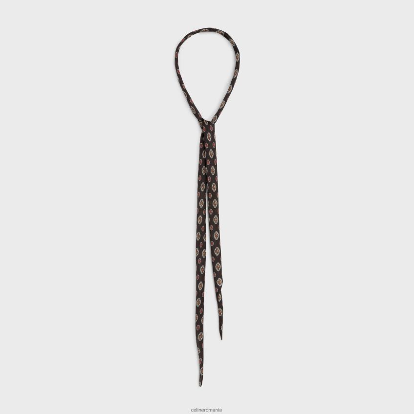 accesorii ro CELINE femei eșarfă subțire biscotto mătase charmeuse 8R6R601221