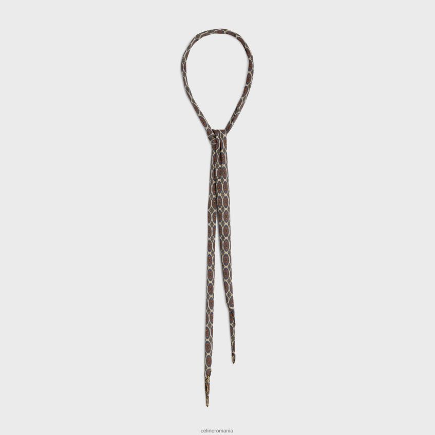 accesorii ro CELINE femei eșarfă subțire biscotto mătase charmeuse 8R6R601223