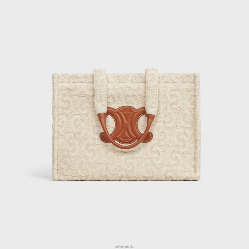 accesorii ro CELINE femei Cabas thais mari din material textil cu triomphe peste tot 8R6R60242