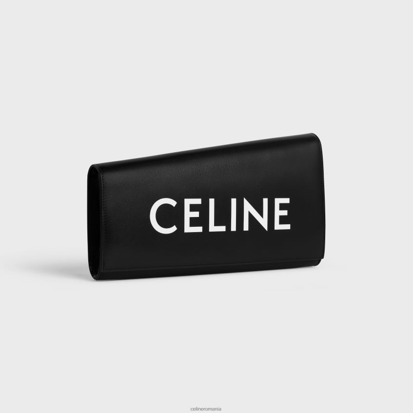 accesorii ro CELINE femei clutch asimetric din piele de vițel lucioasă cu imprimeu 8R6R60279