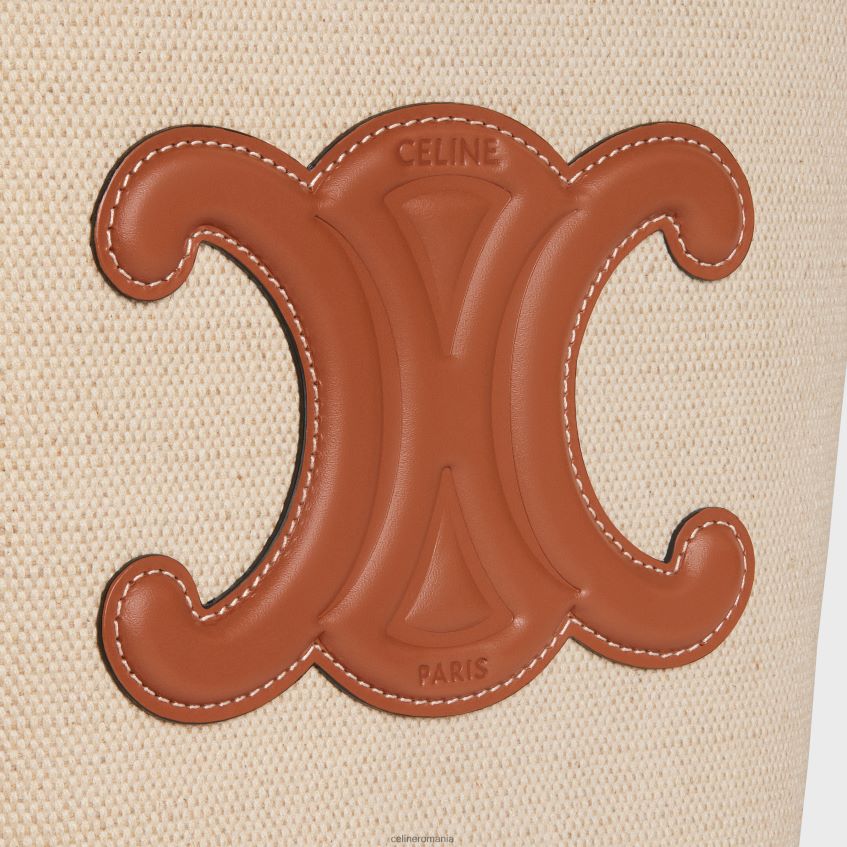 accesorii ro CELINE femei găleată mică cuir triomphe din material textil și piele de vițel 8R6R60201