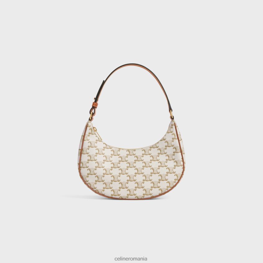 accesorii ro CELINE femei geantă ava din pânză Triomphe și piele de vițel 8R6R60160