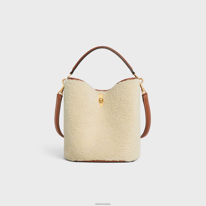 accesorii ro CELINE femei geantă bucket 16 din shearling 8R6R60147
