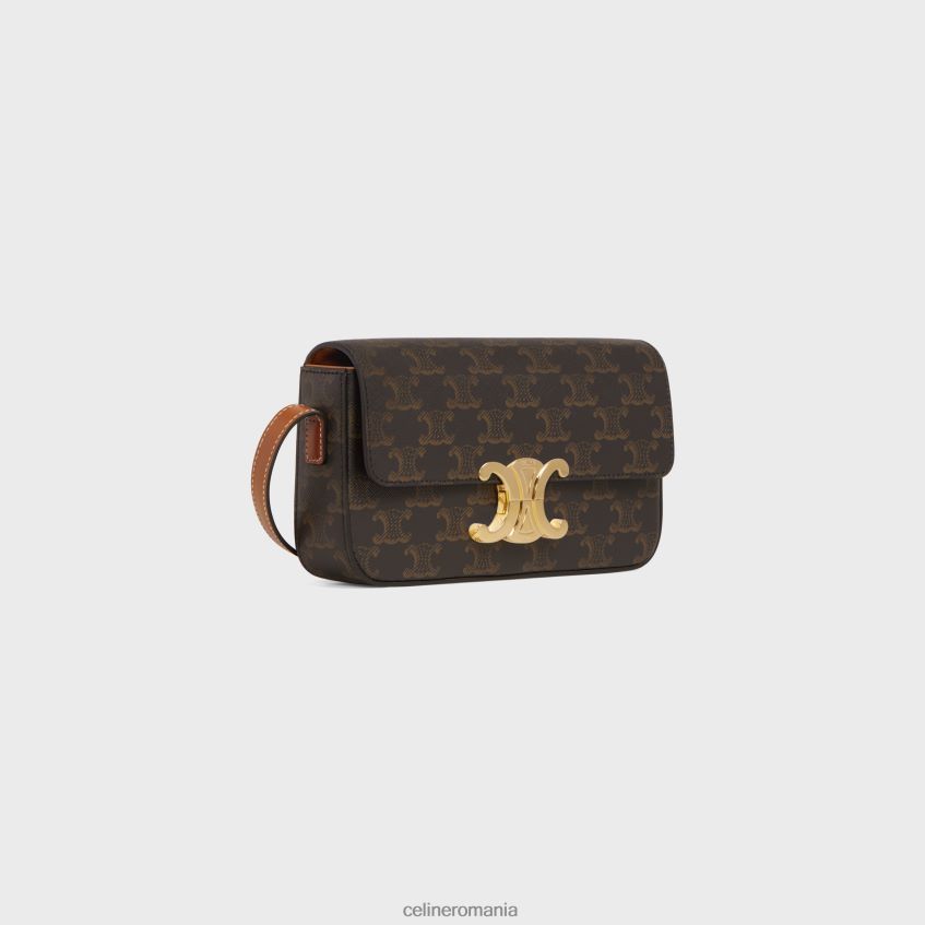 accesorii ro CELINE femei geantă de umăr claude din pânză și piele de vițel Triomphe 8R6R60192