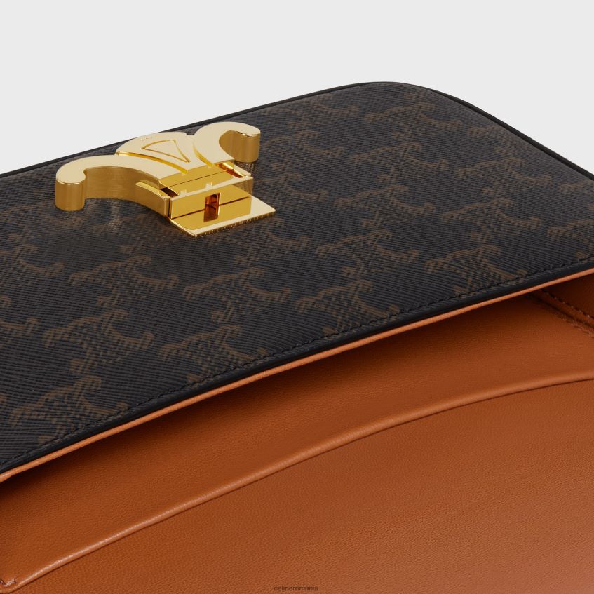 accesorii ro CELINE femei geantă de umăr claude din pânză și piele de vițel Triomphe 8R6R60192