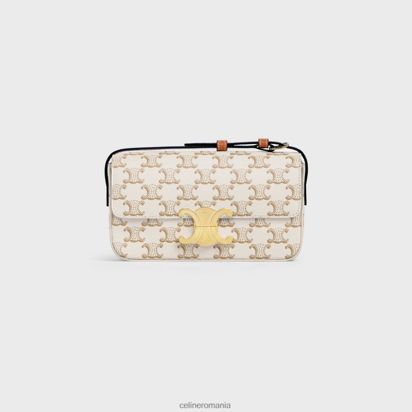 accesorii ro CELINE femei geantă de umăr claude din pânză și piele de vițel Triomphe 8R6R60193