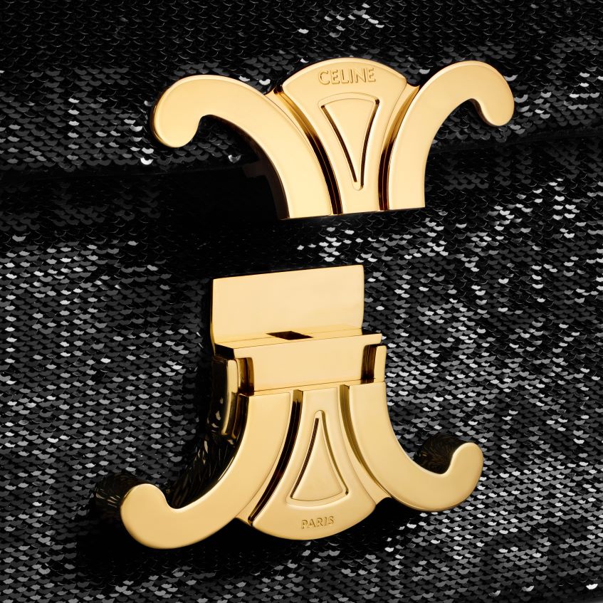 accesorii ro CELINE femei geantă de umăr cu lanț claude din paiete cu all-over 8R6R60183