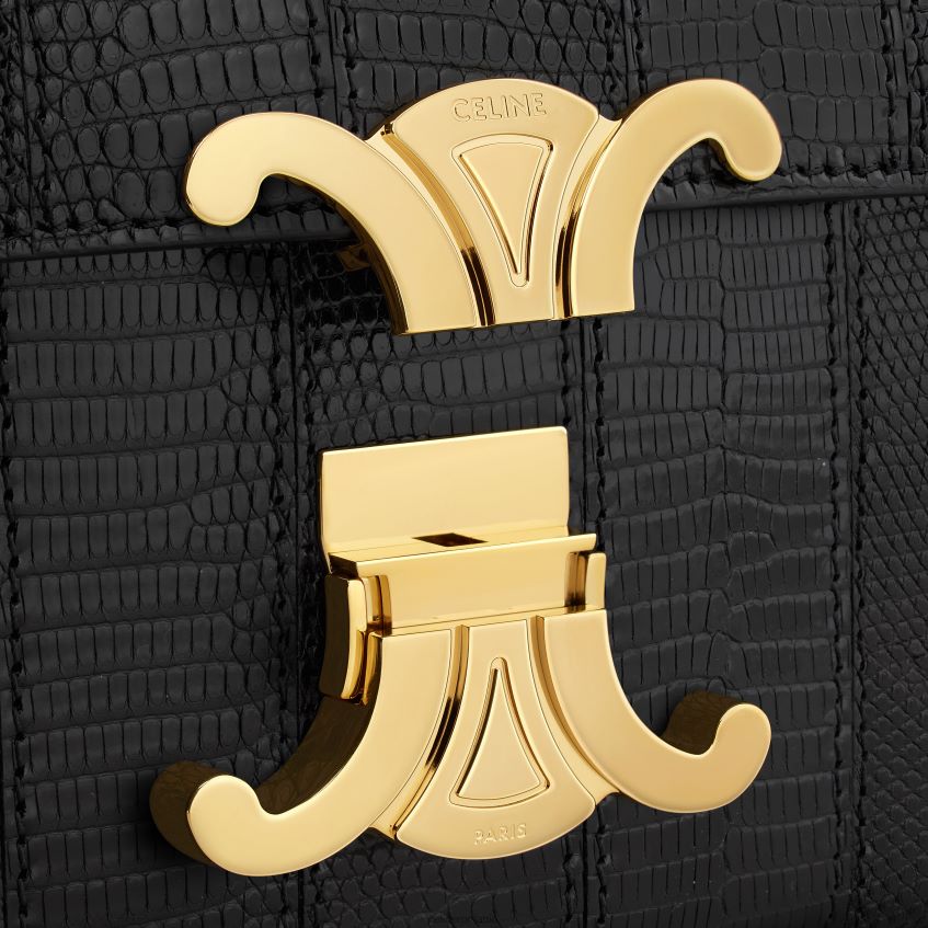 accesorii ro CELINE femei geantă de umăr cu lanț claude în mozaic șopârlă 8R6R60187