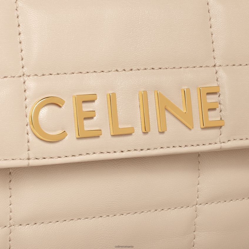 accesorii ro CELINE femei geantă de umăr cu lanț matelasse monocrom din piele de capră matlasată 8R6R60281
