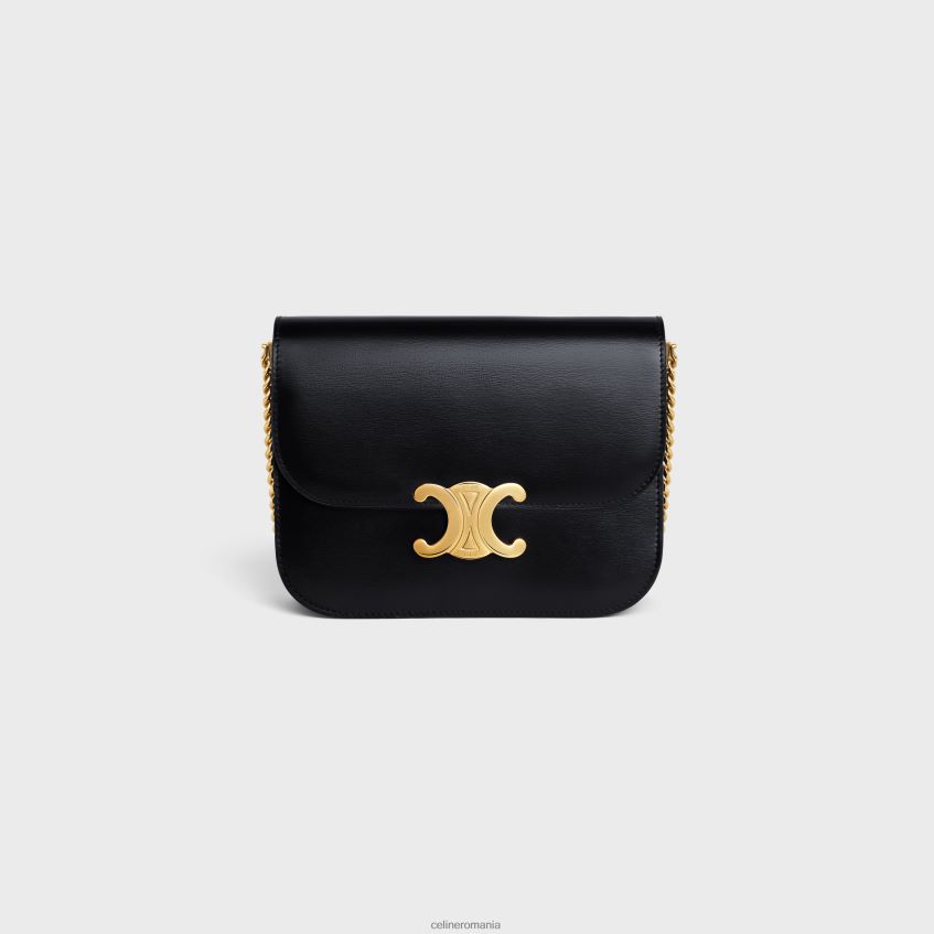 accesorii ro CELINE femei geantă medie pentru colegiu din piele de vițel strălucitoare 8R6R60277