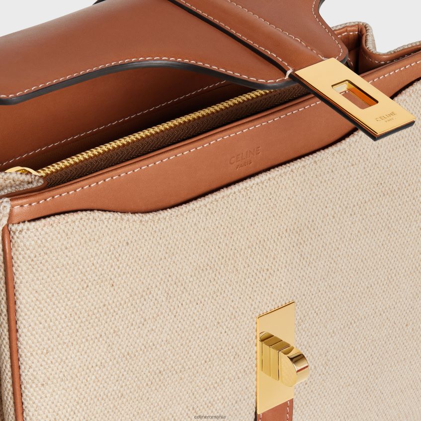 accesorii ro CELINE femei geantă mică de 16 din material textil și piele de vițel naturală 8R6R60128