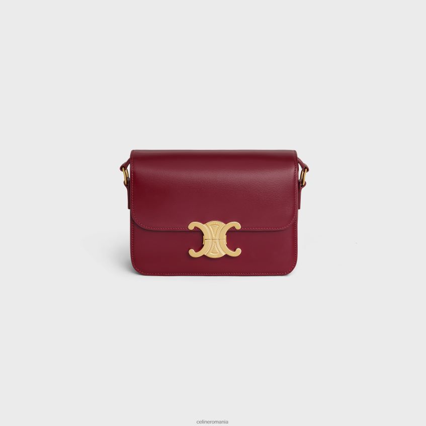 accesorii ro CELINE femei geantă pentru adolescenți triomphe din piele de vițel strălucitoare 8R6R60100