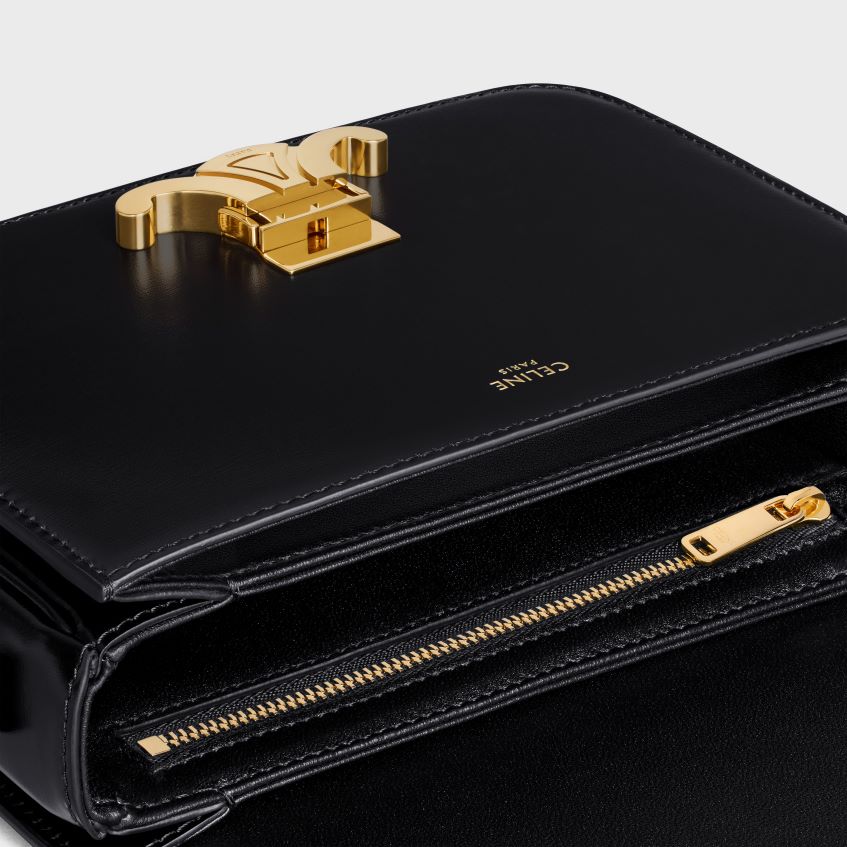 accesorii ro CELINE femei geantă pentru adolescenți triomphe din piele de vițel strălucitoare 8R6R601