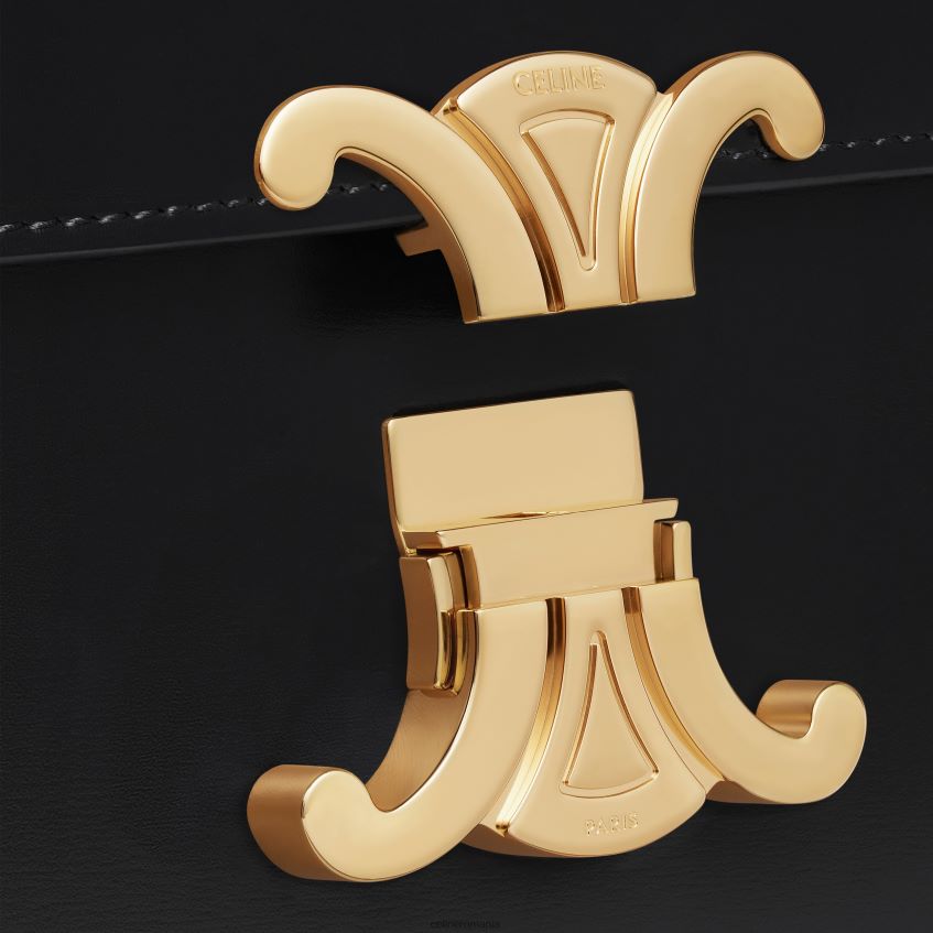 accesorii ro CELINE femei geantă pentru adolescenți triomphe din piele de vițel strălucitoare 8R6R601