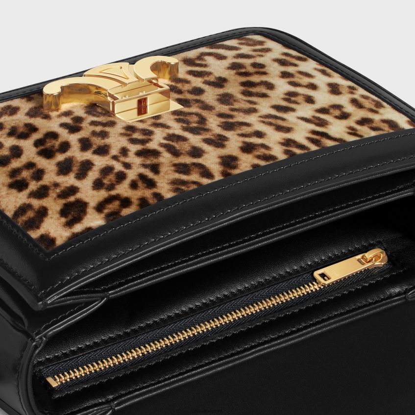 accesorii ro CELINE femei geanta teen triomphe din catifea cu imprimeu 8R6R60104