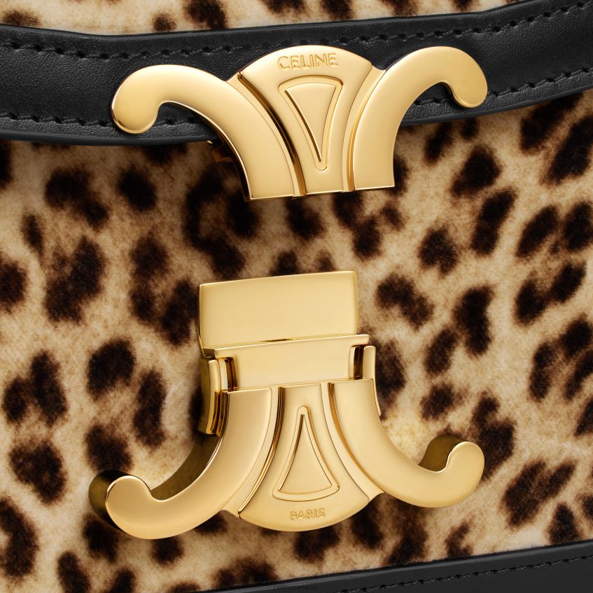 accesorii ro CELINE femei geanta teen triomphe din catifea cu imprimeu 8R6R60104