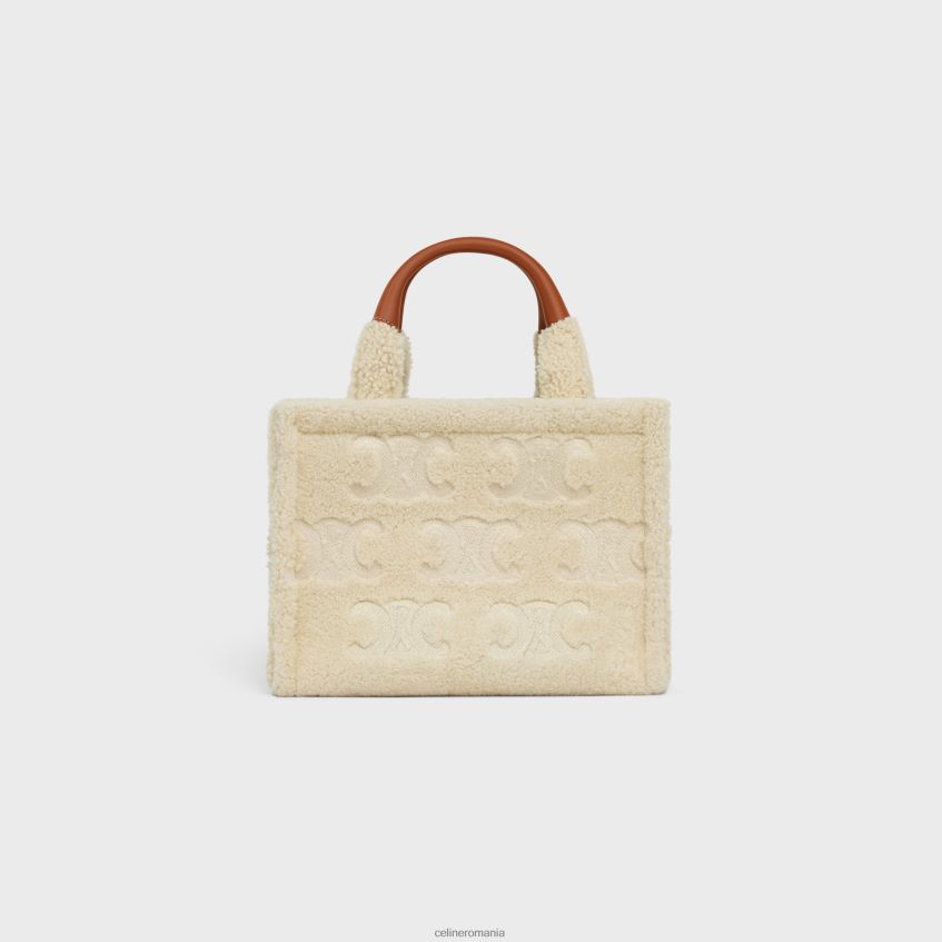 accesorii ro CELINE femei mici cabas thais în shearling cu broderii triomphe 8R6R60252