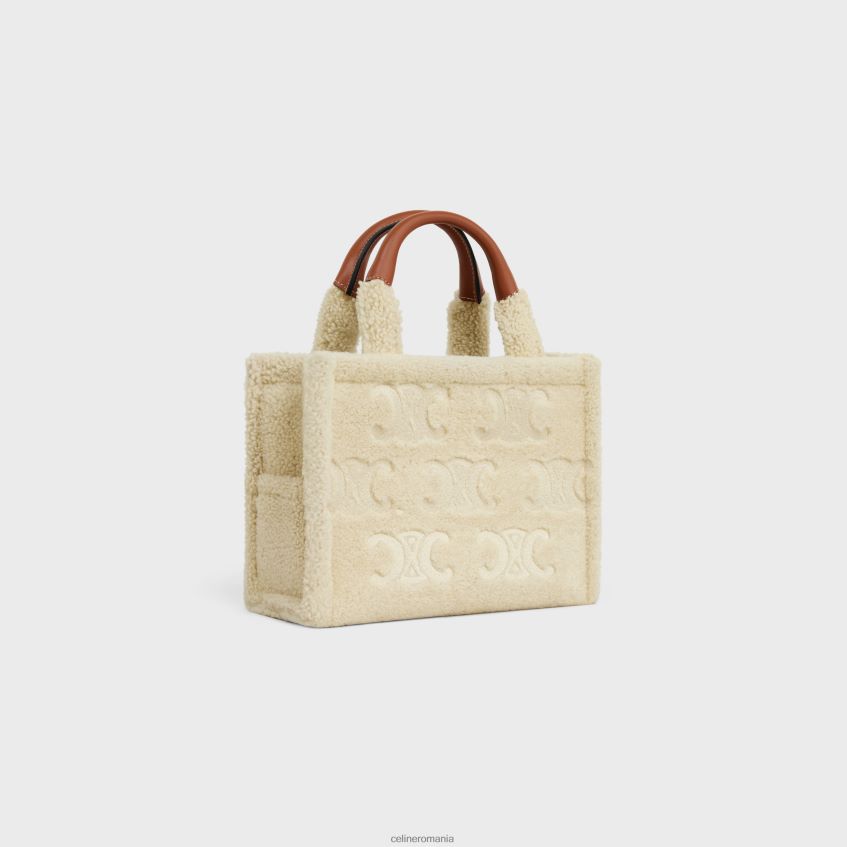accesorii ro CELINE femei mici cabas thais în shearling cu broderii triomphe 8R6R60252