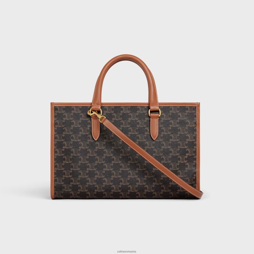 accesorii ro CELINE femei mini cabane orizontale din pânză Triomphe și piele de vițel 8R6R60236