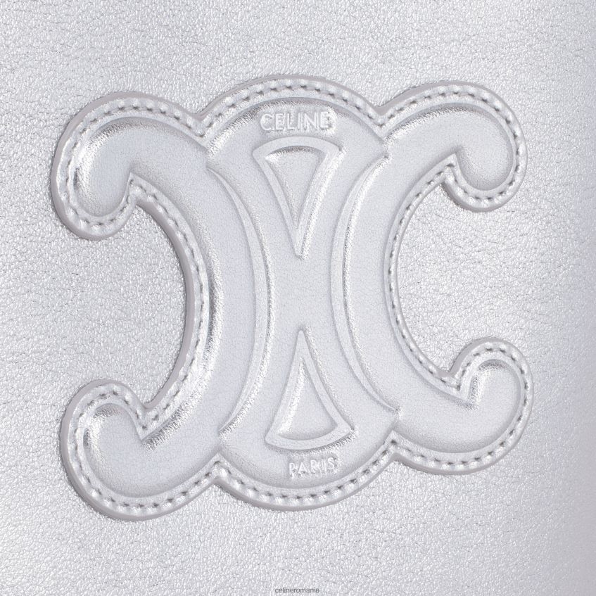 accesorii ro CELINE femei mini bucket cuir triomphe din piele de vițel laminată 8R6R60381