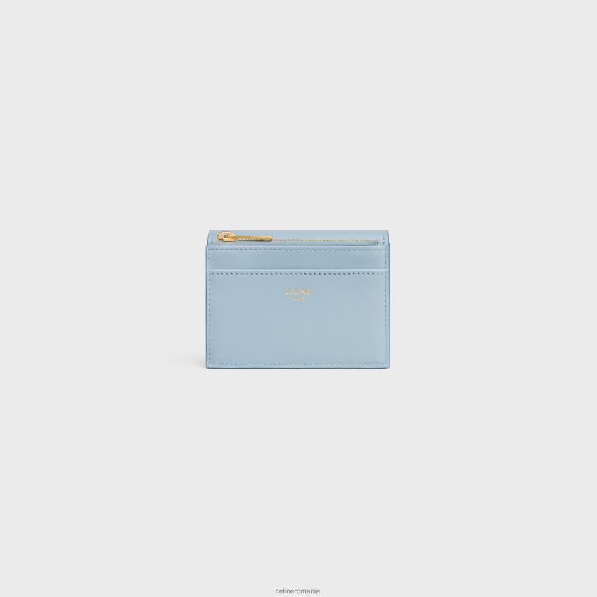 accesorii ro CELINE femei portofel compact cu moned triomphe din piele de vițel strălucitoare 8R6R60410