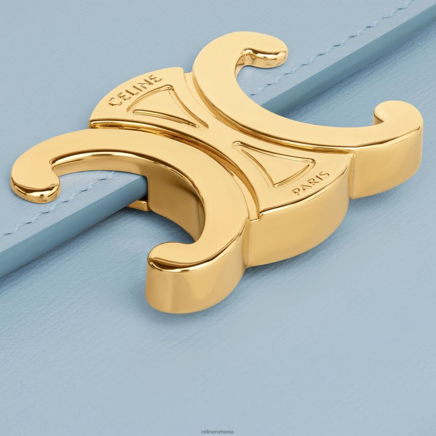 accesorii ro CELINE femei portofel compact cu moned triomphe din piele de vițel strălucitoare 8R6R60410