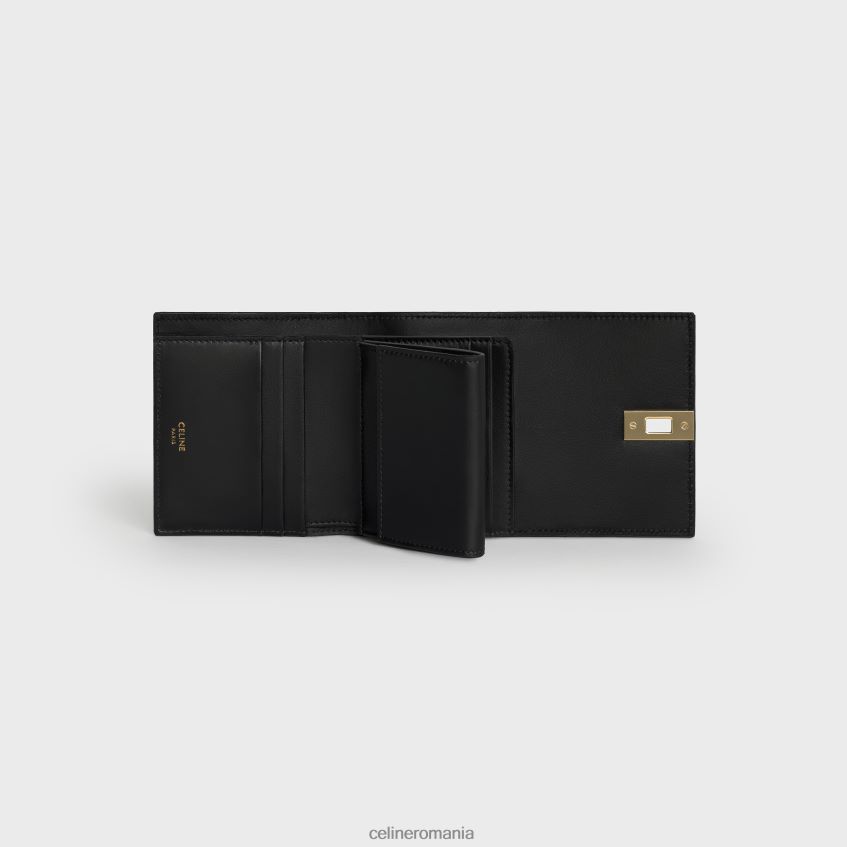 accesorii ro CELINE femei portofel mic trifold 16 din piele de vițel lucioasă 8R6R60466