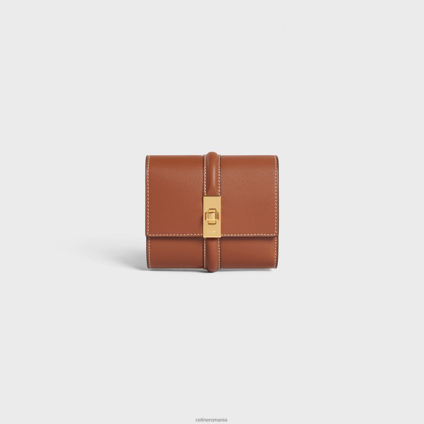 accesorii ro CELINE femei portofel mic trifold 16 din piele de vițel lucioasă 8R6R60467