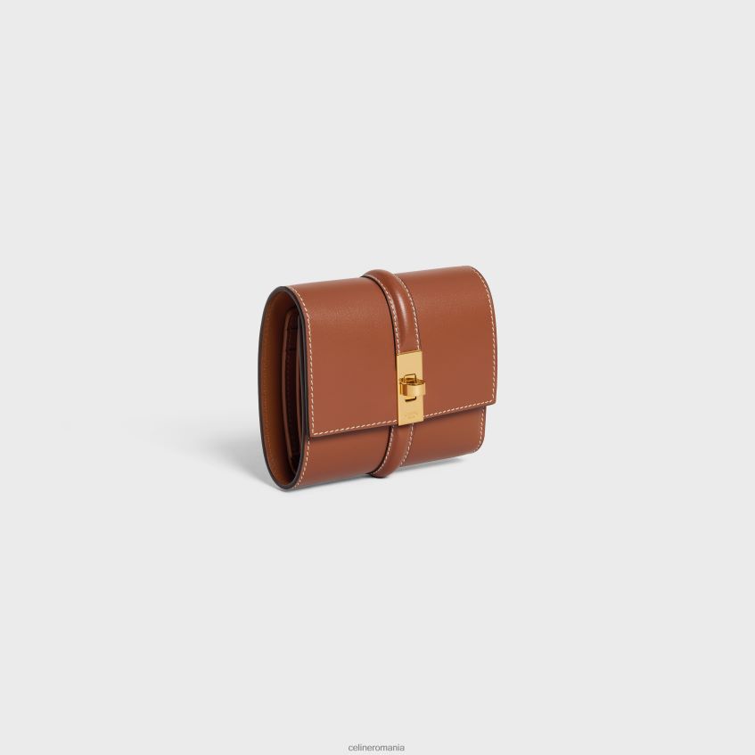 accesorii ro CELINE femei portofel mic trifold 16 din piele de vițel lucioasă 8R6R60467