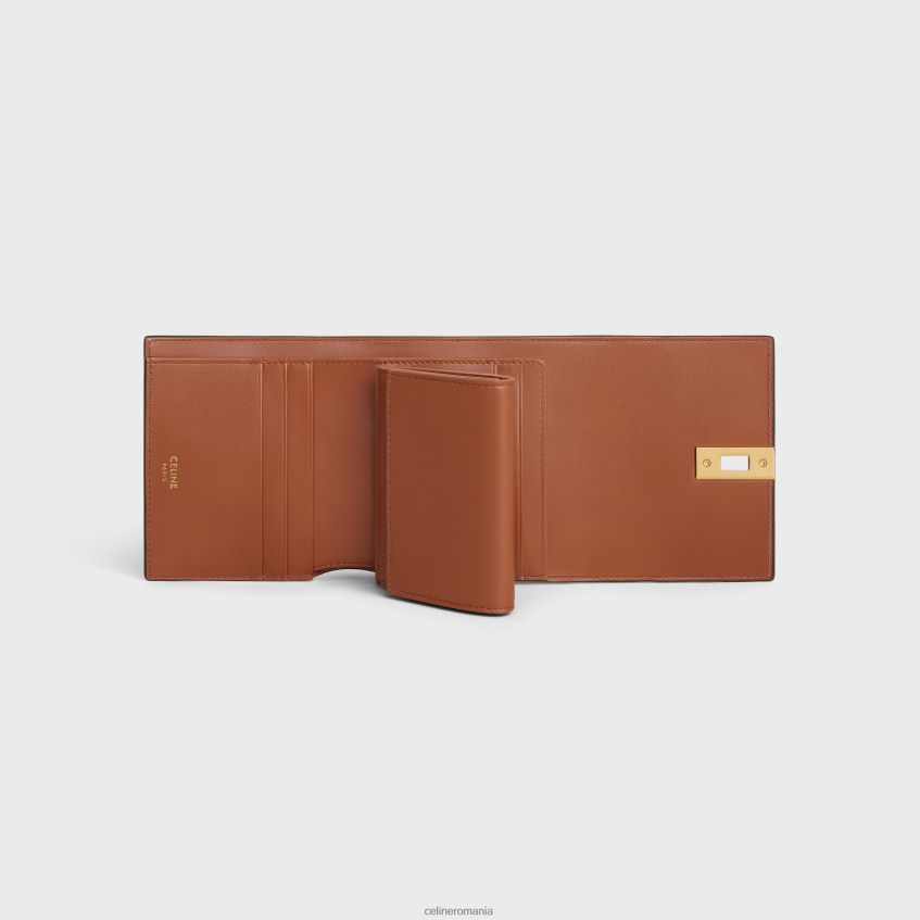 accesorii ro CELINE femei portofel mic trifold 16 din piele de vițel lucioasă 8R6R60467
