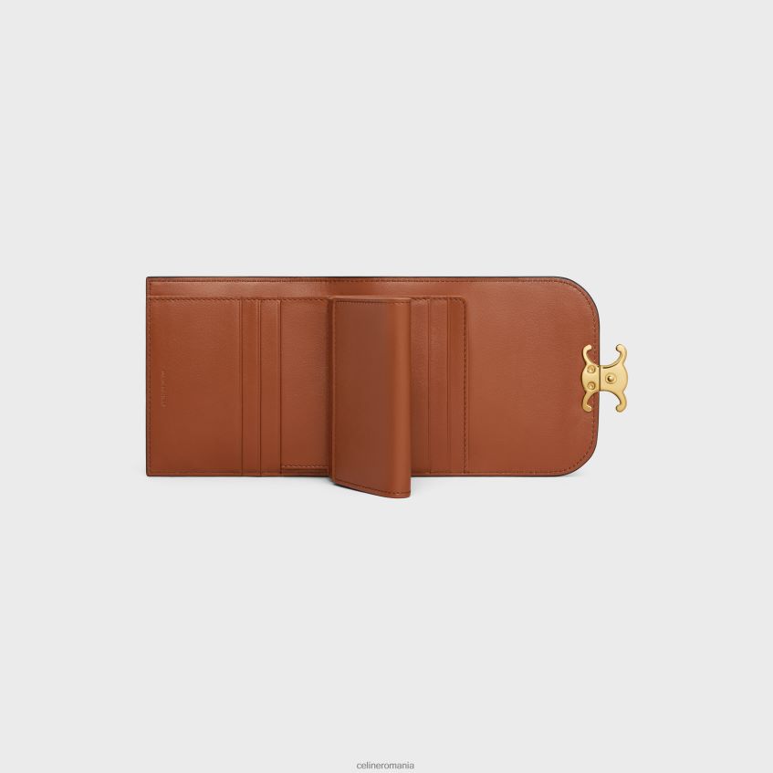 accesorii ro CELINE femei portofel mic triomphe din piele de vițel naturală în relief 8R6R60411