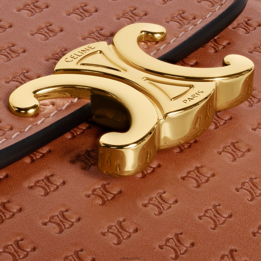 accesorii ro CELINE femei portofel mic triomphe din piele de vițel naturală în relief 8R6R60411