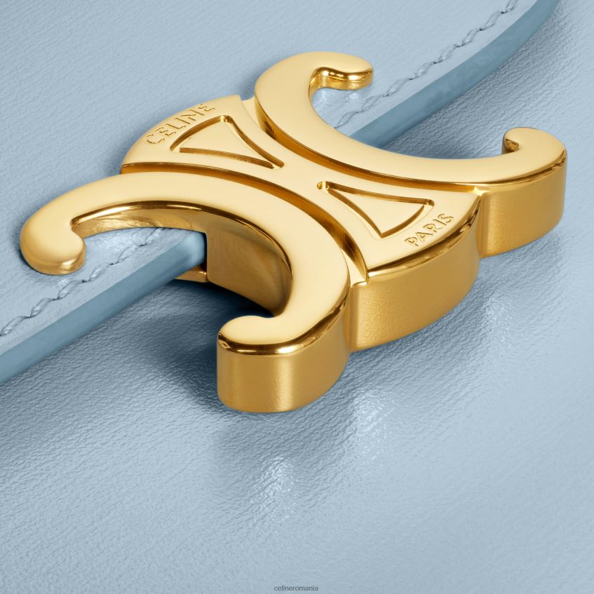 accesorii ro CELINE femei portofel mic triomphe din piele de vițel strălucitoare 8R6R60413