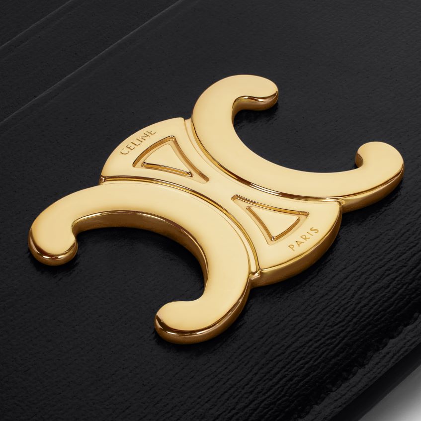 accesorii ro CELINE femei suport de card triomphe din piele de vițel lucioasă 8R6R60486