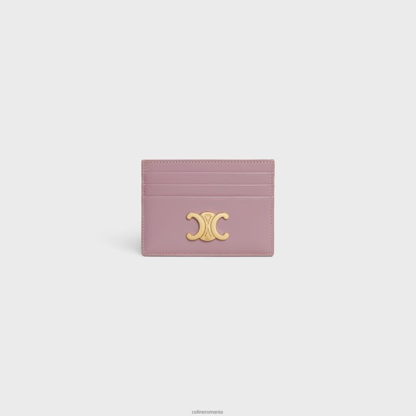 accesorii ro CELINE femei suport de card triomphe din piele de vițel lucioasă 8R6R60488