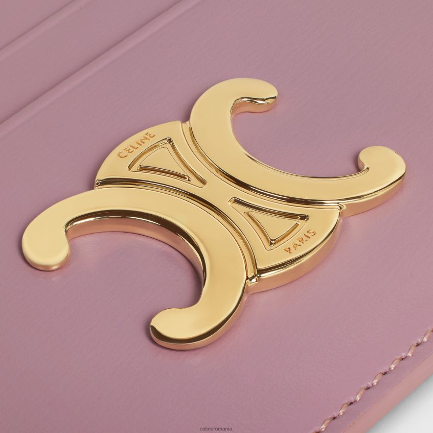 accesorii ro CELINE femei suport de card triomphe din piele de vițel lucioasă 8R6R60488
