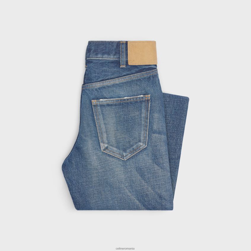 îmbrăcăminte ro CELINE femei blugi evazați din twill de denim 8R6R60864