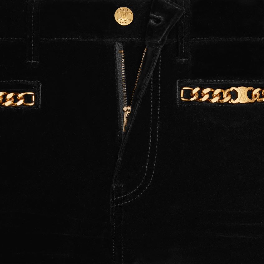 îmbrăcăminte ro CELINE femei blugi evazați jane în catifea 8R6R60851