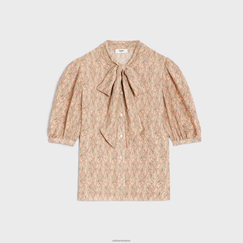 îmbrăcăminte ro CELINE femei bluză lavalliere din georgette de viscoză 8R6R60843