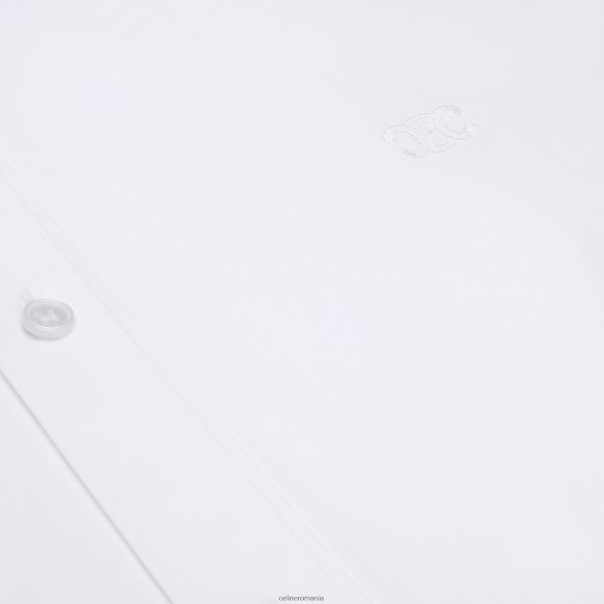 îmbrăcăminte ro CELINE femei cămașă de băiețel din poplin de bumbac 8R6R60577