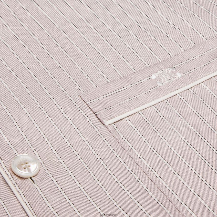 îmbrăcăminte ro CELINE femei cămașă de pijama din mătase cu dungi 8R6R60681