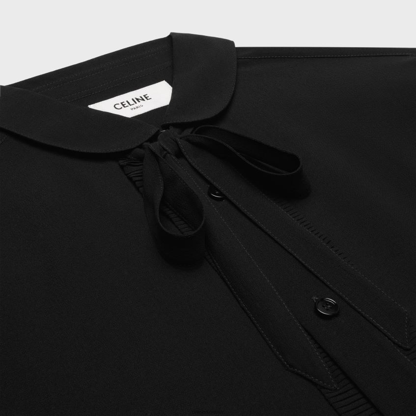 îmbrăcăminte ro CELINE femei cămașă romy din georgette de mătase 8R6R60636