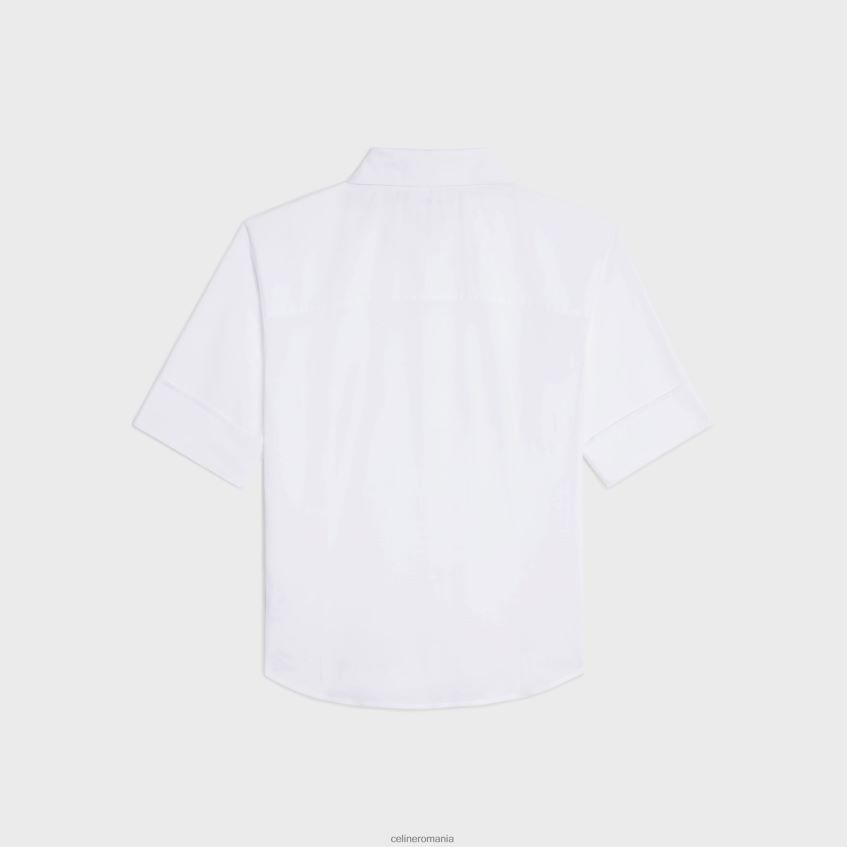 îmbrăcăminte ro CELINE femei camasa chelsea din batista de bumbac 8R6R60844