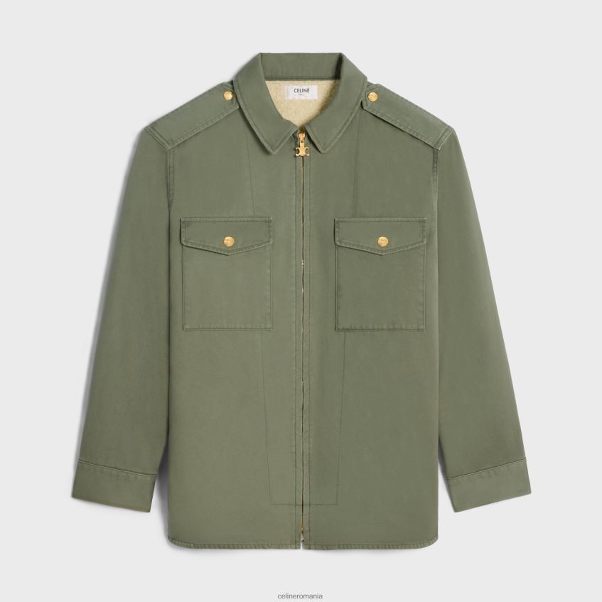 îmbrăcăminte ro CELINE femei supracămașă din bumbac tehnic 8R6R60633