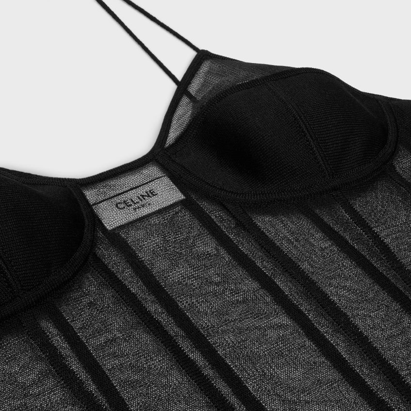 îmbrăcăminte ro CELINE femei top corset din organza de mătase 8R6R60641