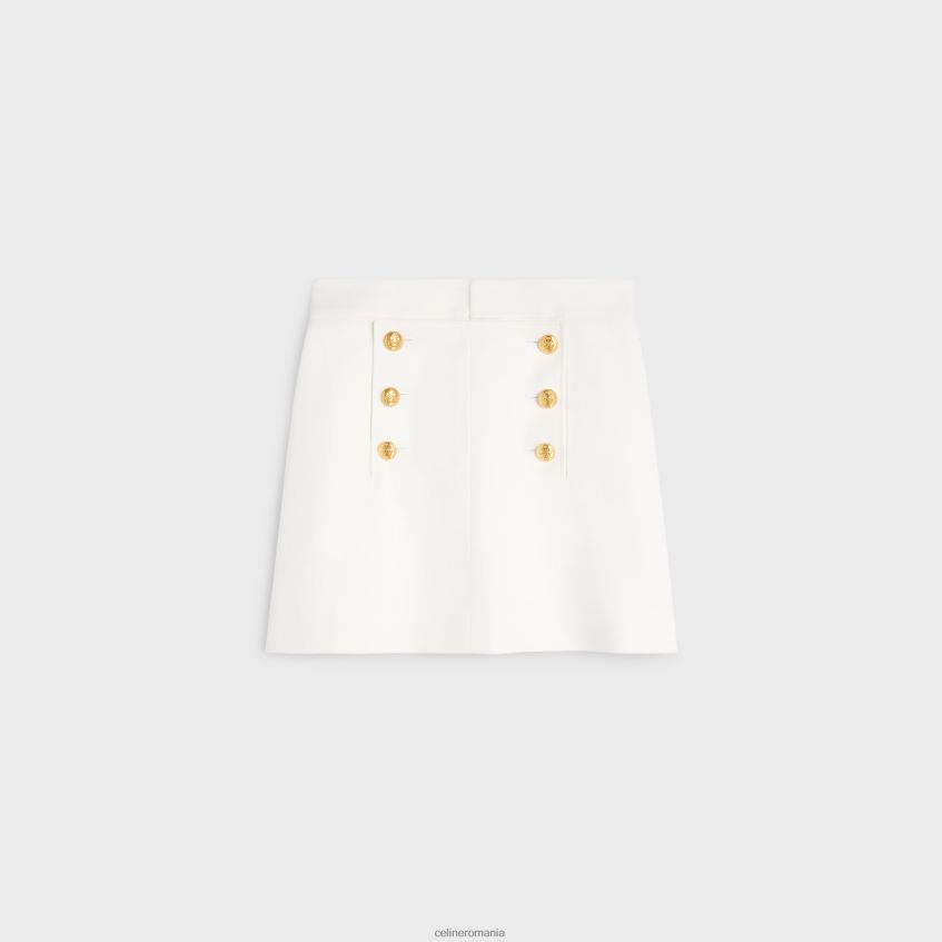 îmbrăcăminte ro CELINE femei Fusta mini trapez de yachting din twill de bumbac 8R6R60822