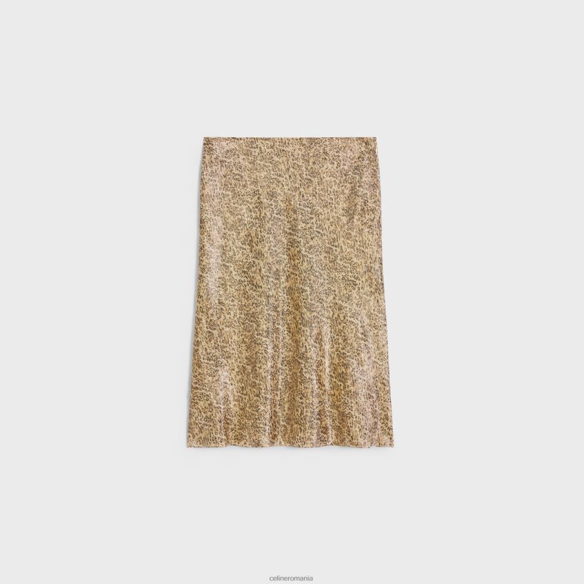 îmbrăcăminte ro CELINE femei fustă hobble din georgette de mătase 8R6R60660